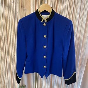 Vintage Casual Corner Petite Blue Wool Jacket